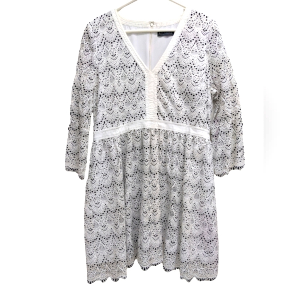 Highline Collective white long sleeves dress size large